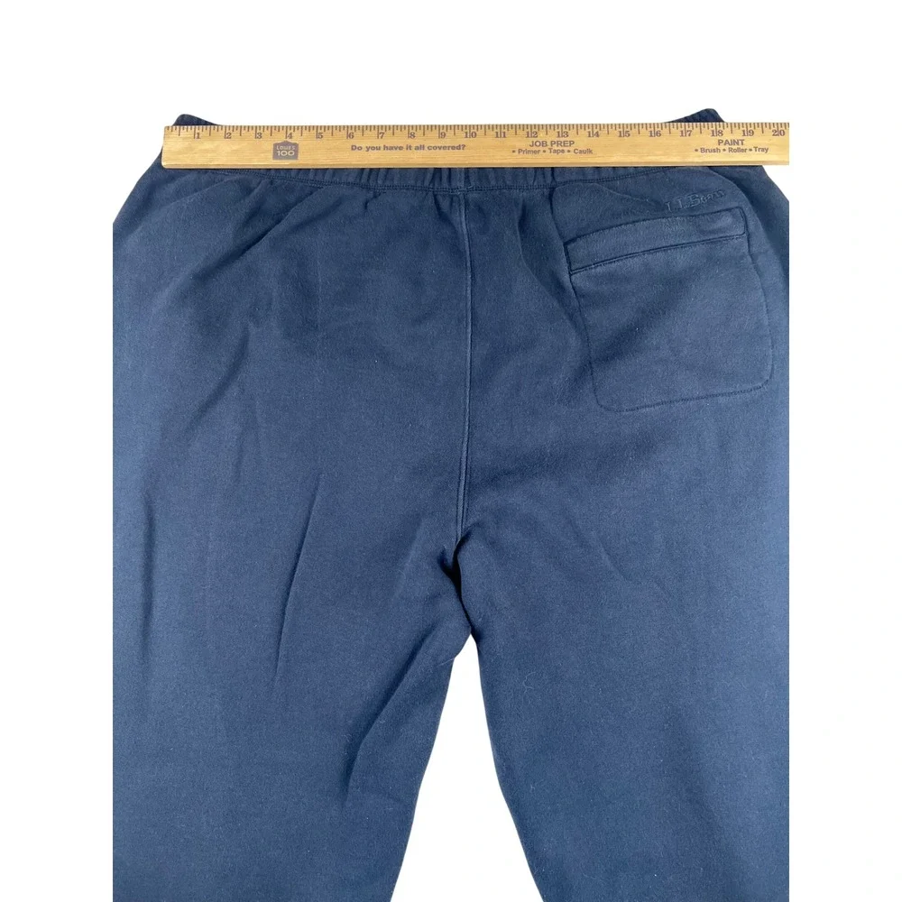 LL Bean Mens XXL Regular Navy Blue Fleece Sweatpants Joggers 512250
